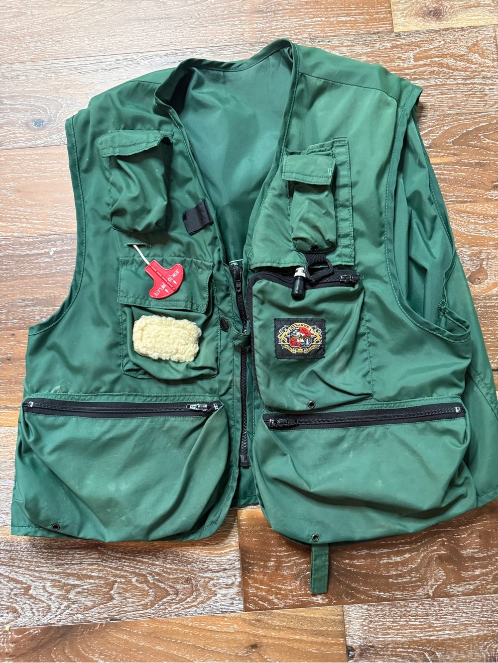 Vintage Stearns Inflatable Fly Fishing Vest PFD Green Size XL